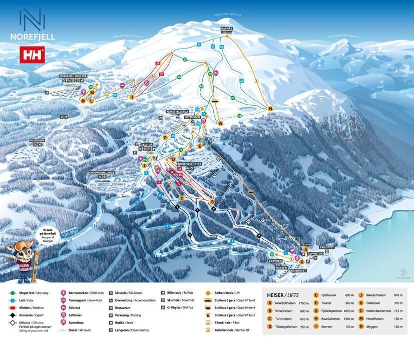 Ski In/Out, Amazing Views, 3 Bedrooms Noresund Bagian luar foto